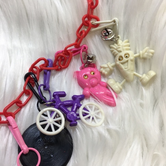 Vintage Jewelry Vintage 8s Plastic Bell Charm Necklace Poshmark